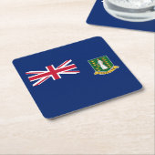 Britse Maagdeneilanden Vlag Kartonnen Onderzetters (Schuin)