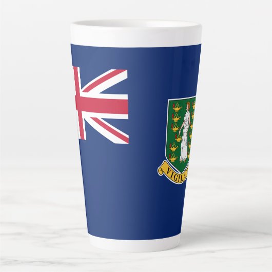 Britse Maagdeneilanden Vlag Latte Mok (Voorkant)