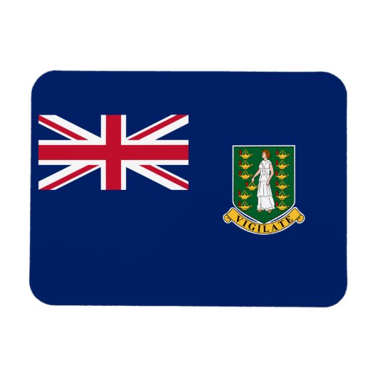 Britse Maagdeneilanden Vlag Magneet (Horizontaal)