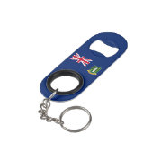 Britse Maagdeneilanden Vlag Mini Flessenopener (Achterkant Gekanteld)