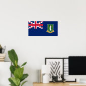 Britse Maagdeneilanden Vlag Poster (Thuiskantoor)