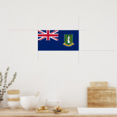 Britse Maagdeneilanden Vlag Poster (Keuken)