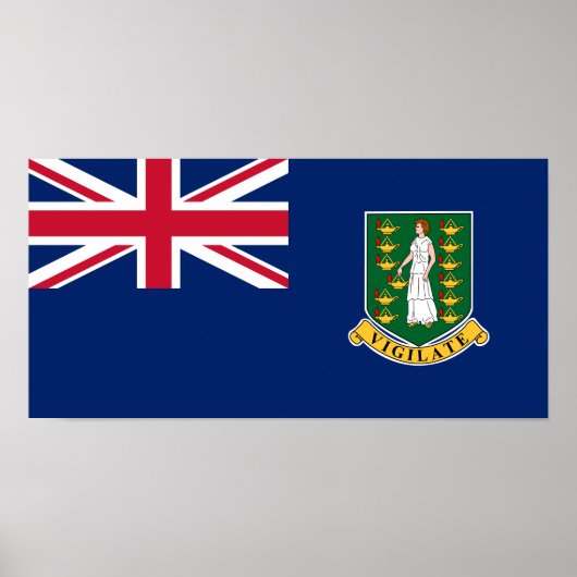 Britse Maagdeneilanden Vlag Poster (Voorkant)