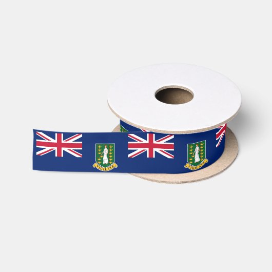 Britse Maagdeneilanden Vlag Satijnen Lint (Spoel)