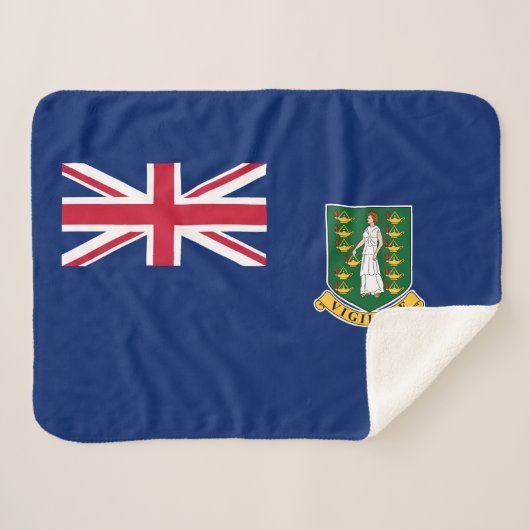 Britse Maagdeneilanden Vlag Sherpa Deken (Voorkant (horizontaal))