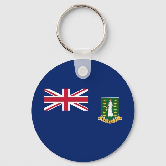 Britse Maagdeneilanden Vlag Sleutelhanger (Voorkant)