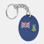 Britse Maagdeneilanden Vlag Sleutelhanger (Voorkant Links)