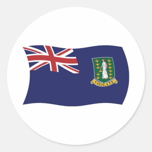 Britse Maagdeneilanden Vlag Sticker (Voorkant)