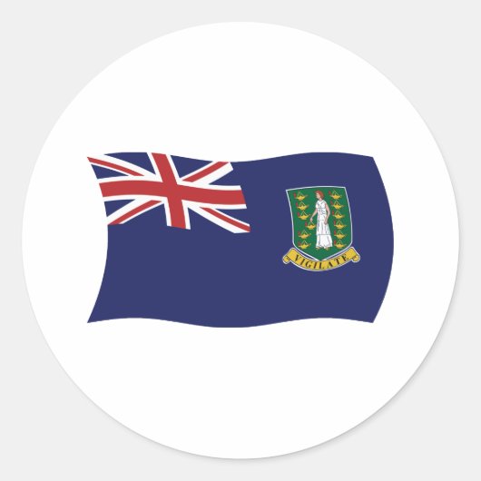 Britse Maagdeneilanden Vlag Sticker (Voorkant)