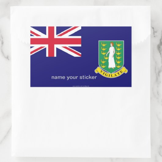 Britse Maagdeneilanden vlag sticker (Tas)