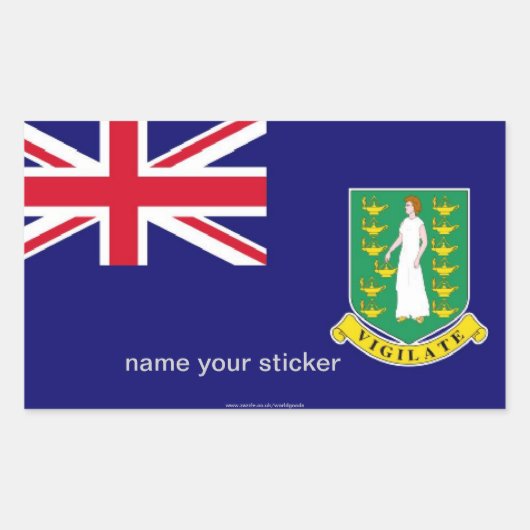 Britse Maagdeneilanden vlag sticker (Voorkant)