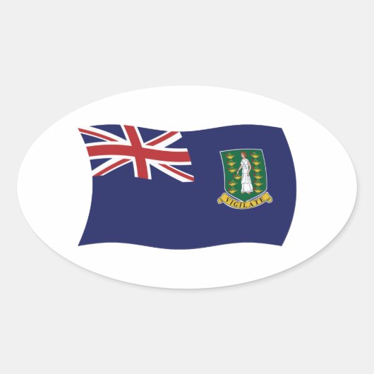 Britse Maagdeneilanden Vlag Sticker (Voorkant)