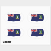 Britse Maagdeneilanden Vlag Sticker (Vel)