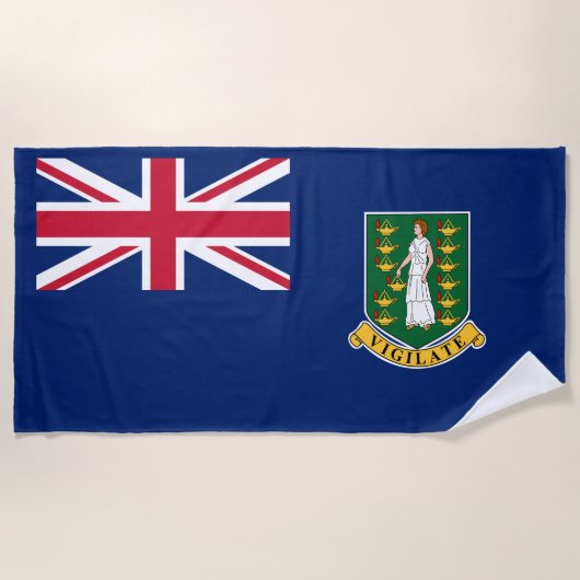 Britse Maagdeneilanden Vlag Strandlaken (Voorkant)