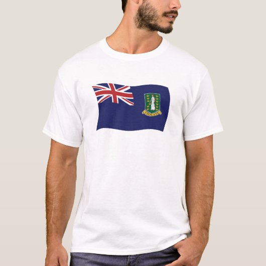 Britse Maagdeneilanden Vlag T-shirt (Voorkant)