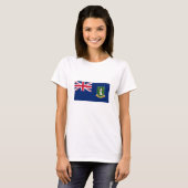 Britse Maagdeneilanden Vlag T-shirt (Voorkant volledig)
