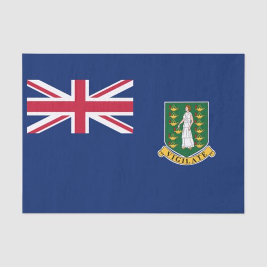 Britse Maagdeneilanden Vlag Tissuepapier (Voorkant)