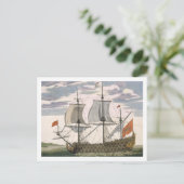 Britse marine: een eersteklas schip dat de Witte E Briefkaart (Staand voorkant)