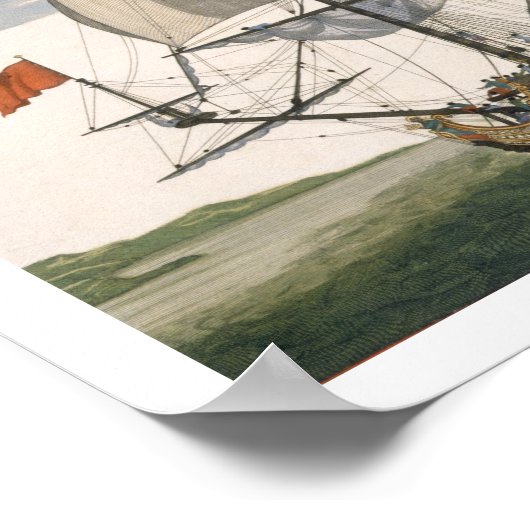 Britse marine: een eersteklas schip dat de Witte E Poster (Hoek)