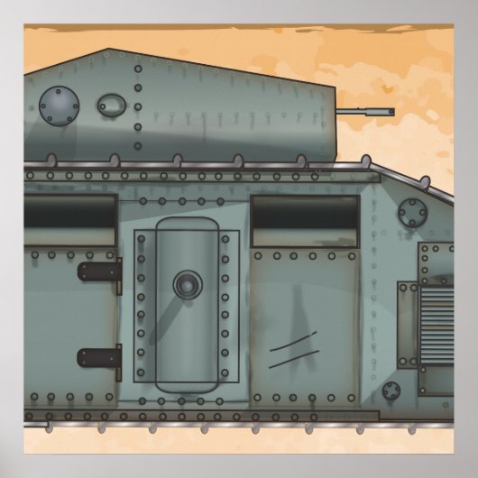 Britse Mark 1 Tank Poster (Voorkant)