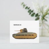 Britse Matilda II Infanterie Tank Briefkaart (Staand voorkant)