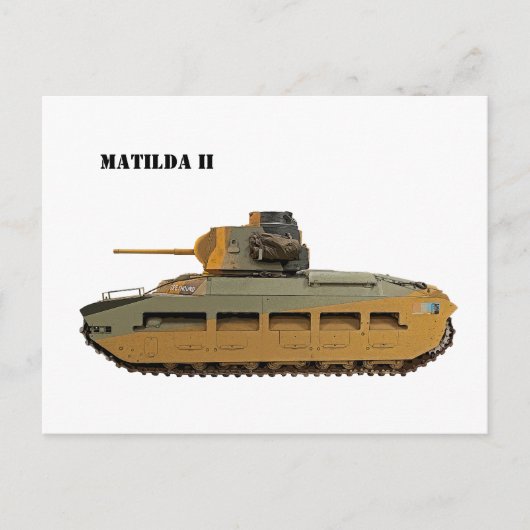 Britse Matilda II Infanterie Tank Briefkaart (Voorkant)