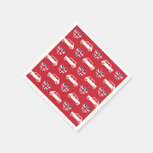 Britse Mini Cooper Hearts - Rode Cocktail servette Servet (Hoek)