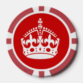 Britse monarch witte kroon poker chips (Voorkant)