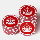 Britse monarch witte kroon poker chips (Opstapeling)