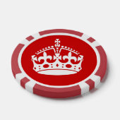 Britse monarch witte kroon poker chips (Enkel)