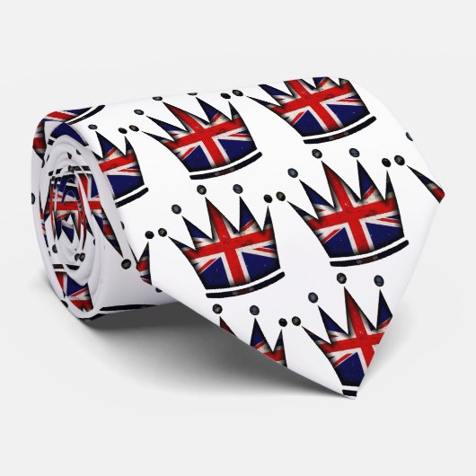 Britse monarchie - Union Jack Crown Stropdas (Opgerold)