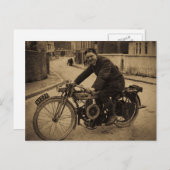 Britse motorfiets begin jaren 1900 Briefkaart (Voorkant / Achterkant)