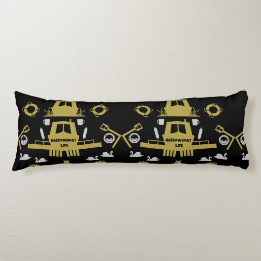Britse Narrowboat Gifts Lichaamskussen (Voorkant)