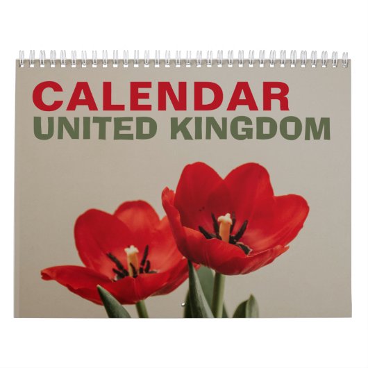 Britse Natuur Muurkalender met Feestdagen 2025 Kalender (Hoes)