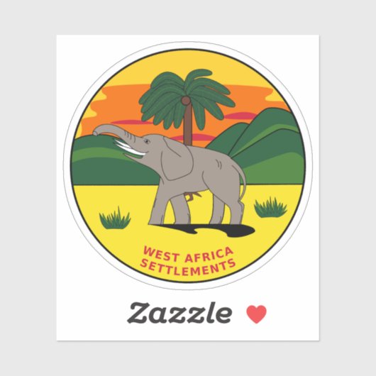 Britse nederzettingen in West-Afrika (1870-1888) Sticker (Vel)