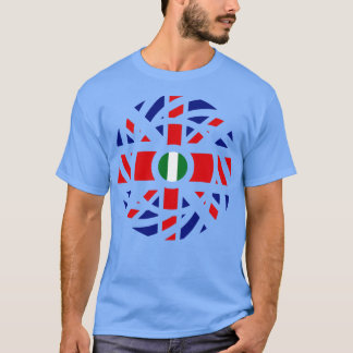 Britse Nigeriaanse Multinationale Patriot Flag Ser T-shirt