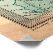 -Britse Noord-Amerikaanse kaart Poster (Hoek)