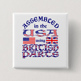 Britse Onderdelen Vierkante Button 5,1 Cm