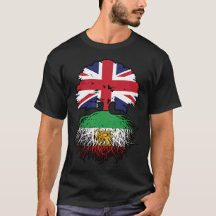 Britse opvoeding Iraanse wortels Leeuw en Zon T-shirt