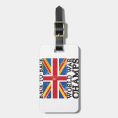 Britse overwinning in de wereldoorlog bagagelabel (Voorkant verticaal)