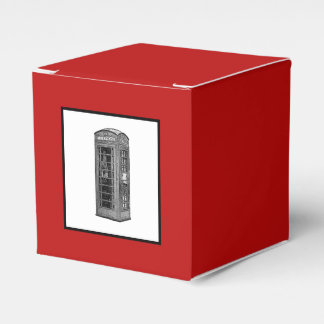 Britse Phone Booth Illustration UK Travel Bedankdoosjes