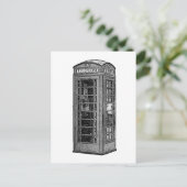 Britse Phone Booth Illustration UK Travel Briefkaart (Staand voorkant)