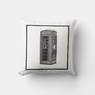 Britse Phone Booth Illustration UK Travel Kussen