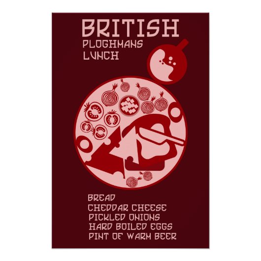 Britse Plowman lunch Perfect Poster (Voorkant)