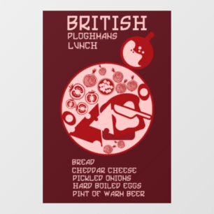 Britse Plowman lunch Raamsticker