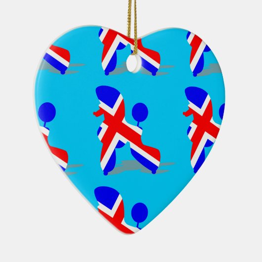 Britse poedel keramisch ornament (Rechts)