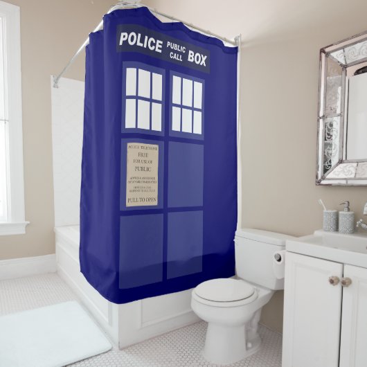  Britse politie box Douchegordijn (In situ)