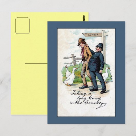 Britse  politie-humor briefkaart (Voorkant / Achterkant)