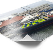 Britse politie patrouilleboot, Rothesay, Isle of B Foto Afdruk (Hoek)