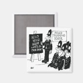 Britse Politieacademie Funny Cartoon Magneet (Voorkant / Achterkant)